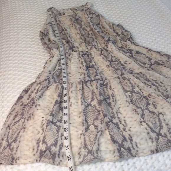 Japna Snake High Neck Split Back Dress Sz S - Picture 9 of 10